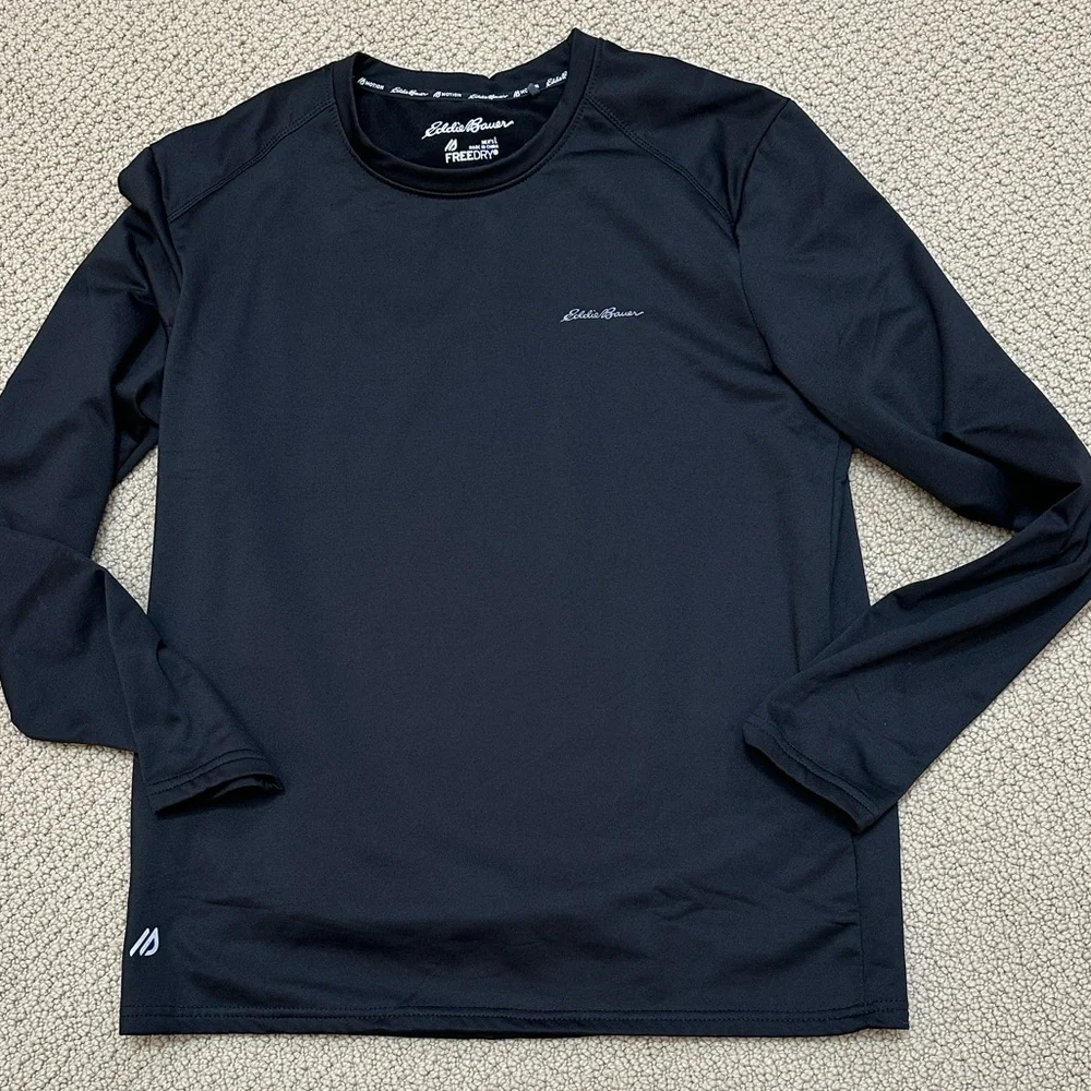 Eddie Bauer Men's Black FREEDRY Athletic Tee - Picture 1 of 9